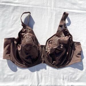 Elomi Cate Full Cup Banded Underwire Bra 42DD Pecan Brown EL4030